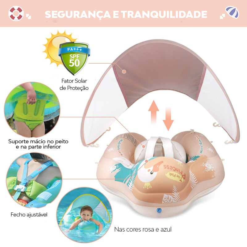 SUMMER BABY - Flutuador inflável infantil superconfort com tenda